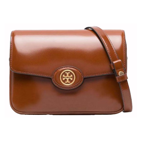 Tory Burch Robinson Spazzolato Convertible Shoulder Brown Bag  - TB143122