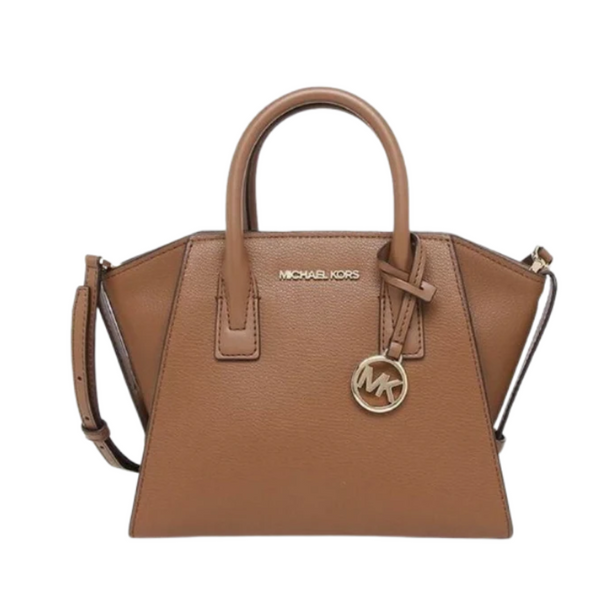 Michael Kors Avril Top-Zip Satchel Bag Small Luggage Brown -35F1G4VM2L