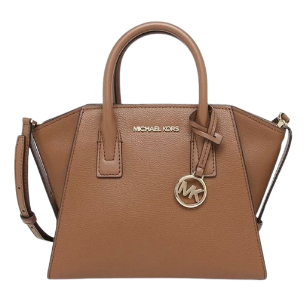 Michael Kors Avril Top-Zip Satchel Bag Small Luggage Brown -35F1G4VM2L