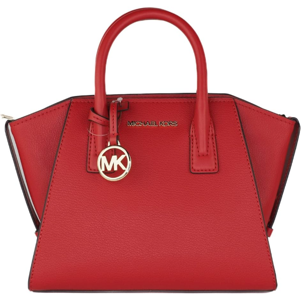 Michael Kors Avril Top-Zip Satchel Bag Small Flame Red -35F1G4VM2L