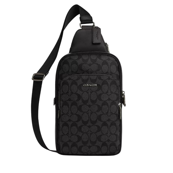 Coach Black Ethan Pack In Signature Canvas - CZ393