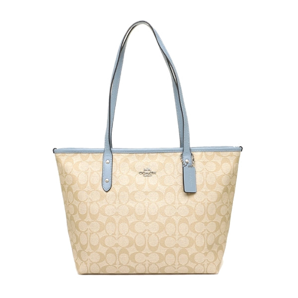 Coach Signature Canvas Blue/Cream City Zip Tote  - 58292