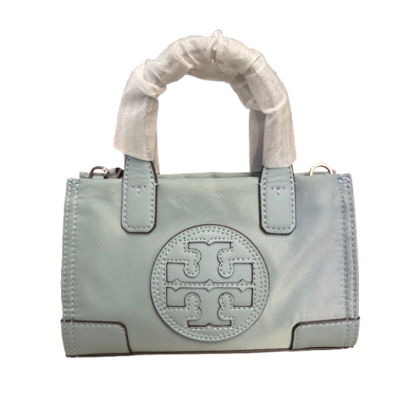 Tory Burch Nylon Ella Mini Micro Tote Bag Powder Blue - TB147848