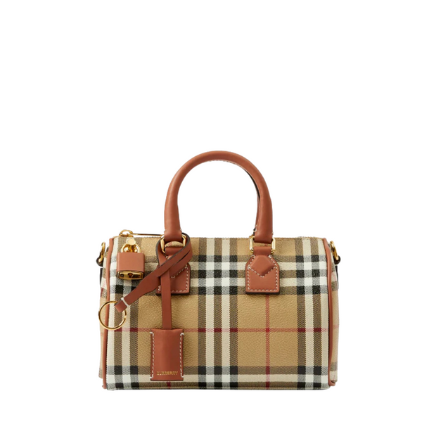 Burberry Mini Check Bowling Bag beige/briar brown - 80713571