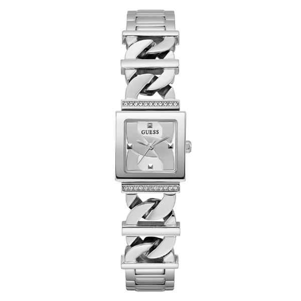 Guess Runaway Silver Stainless Steel Silver Dial Quartz Watch for Ladies - GW0603L1