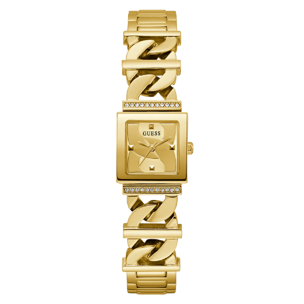 Guess Runaway Gold Stainless Steel Gold Dial Quartz Watch for Ladies - GW0603L2