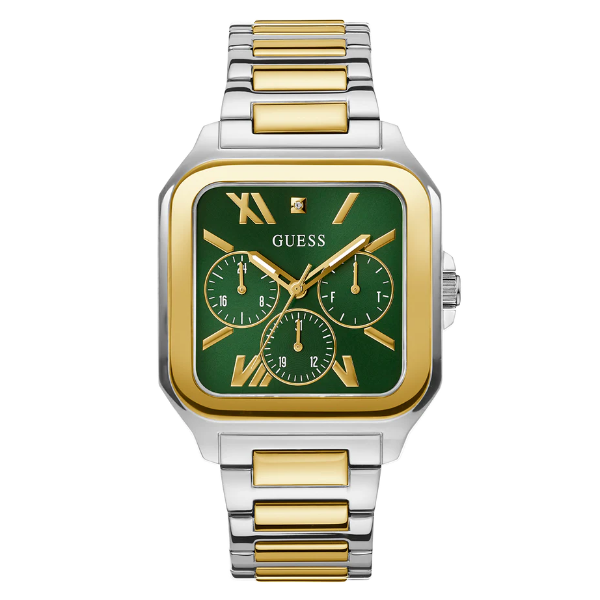 Guess Two-tone Stainless Steel Green Dial Quartz Watch for Ladies - GW0631G1