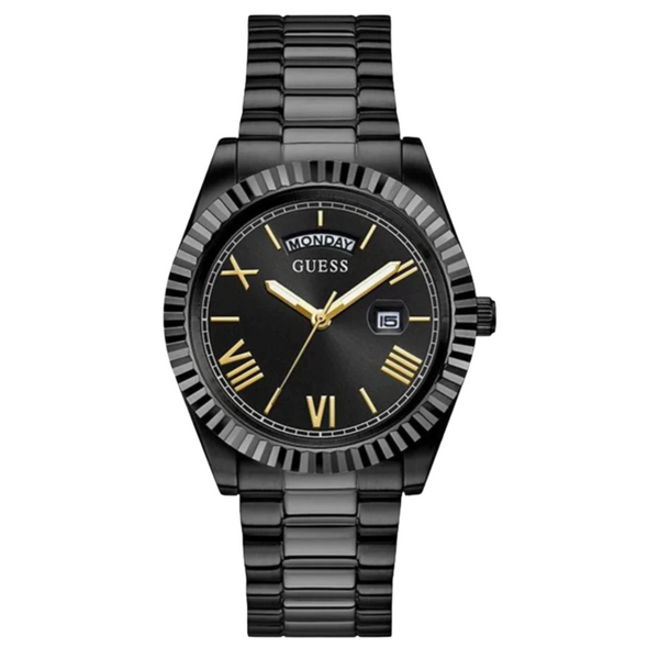 Guess Connoisseur Black Stainless Steel Black Dial Quartz Watch for Gents - GW0265G4