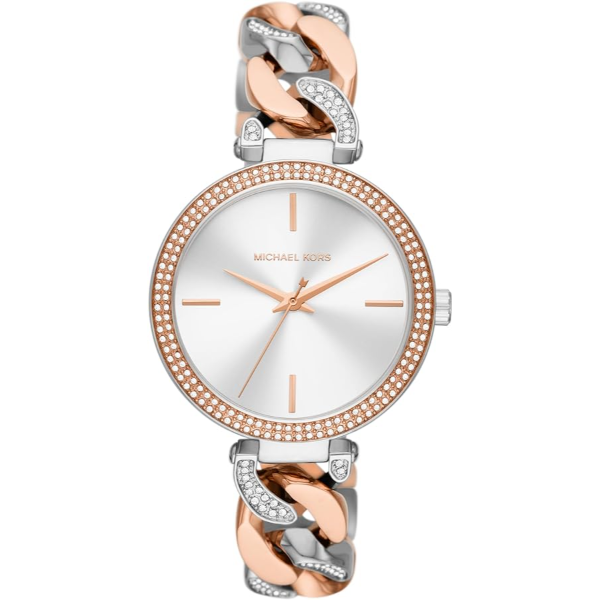 Michael Kors Catelyn Two-tone Stainless Steel Silver Dial Quartz Watch for Ladies - MK4634