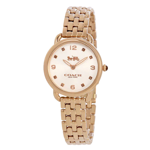 Coach Delancey Rose Gold Stainless Steel White Dial Quartz Watch for Ladies - 14502783