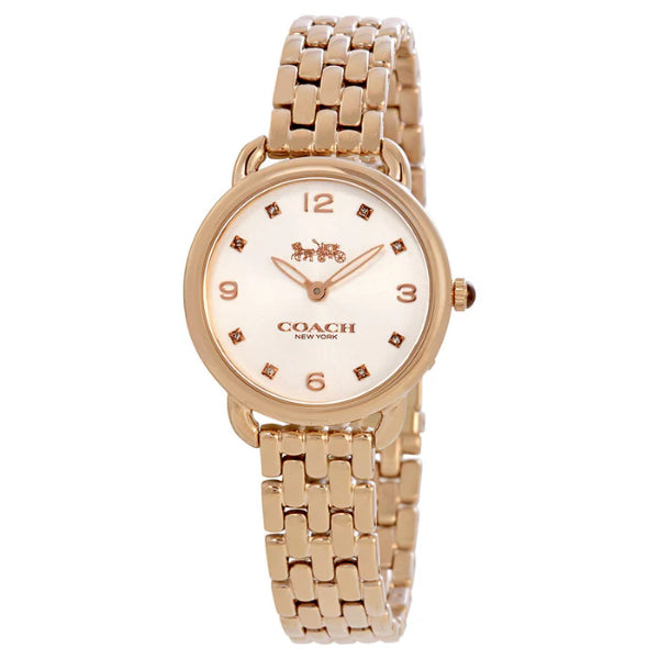 Coach Delancey Rose Gold Stainless Steel White Dial Quartz Watch for Ladies - 14502783