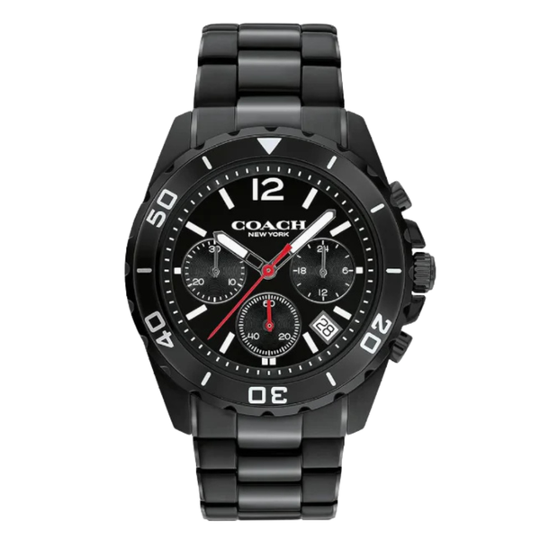Coach Kent Black Stainless Steel Black Dial Chronograph Quartz Watch for Gents - 14602554