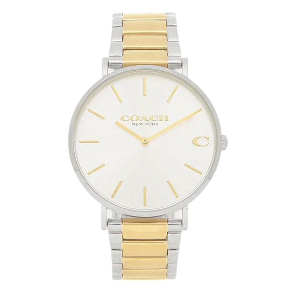 Coach Charles Two-tone Stainless Steel Silver Dial Quartz Watch for Gents - 14602432