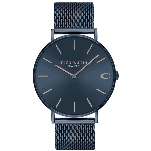 Coach Charles Blue Mesh Bracelet Blue Dial Quartz Watch for Gents - 14602146