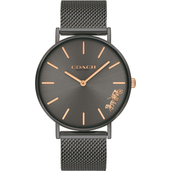 Coach Perry Black Mesh Bracelet Black Dial Quartz Watch for Ladies - 14503127