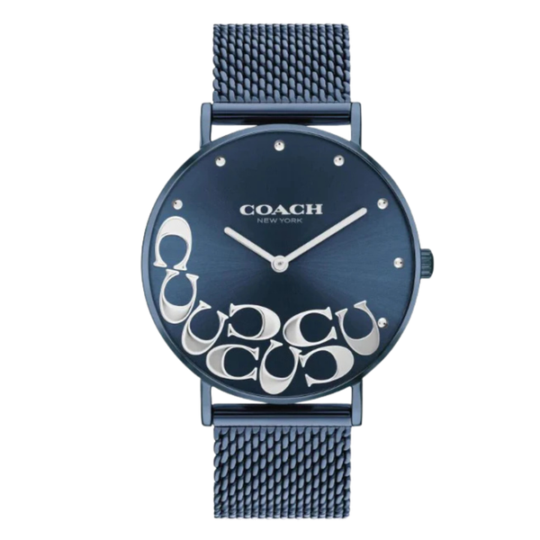 Coach Perry Blue Mesh Bracelet Blue Dial Quartz Watch for Ladies - 14503824