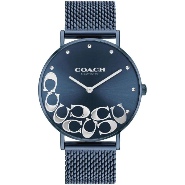 Coach Perry Blue Mesh Bracelet Blue Dial Quartz Watch for Ladies - 14503824