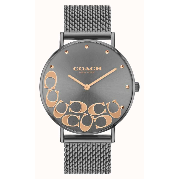 Coach Perry Grey Mesh Bracelet Grey Dial Quartz Watch for Ladies - 14503825