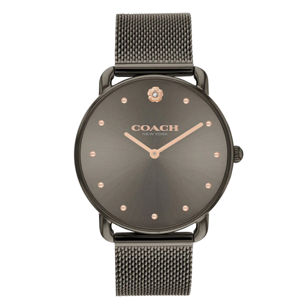 Coach Elliot Grey Mesh Bracelet Grey Dial Quartz Watch for Ladies - 14504210