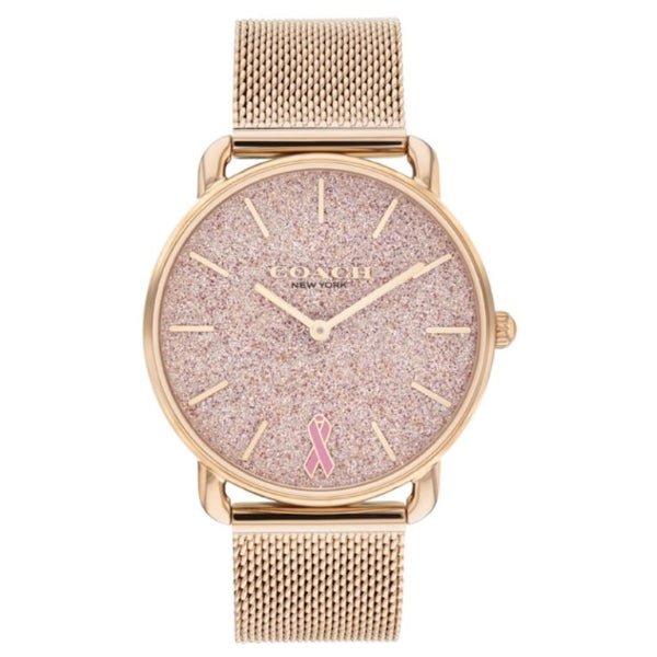 Coach Elliot Rose Gold Mesh Bracelet Pink Dial Quartz Watch for Ladies - 14504212