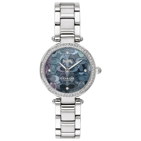 Coach Park Silver Stainless Steel Mother Of Pearl Dial Quartz Watch for Ladies - 14503224