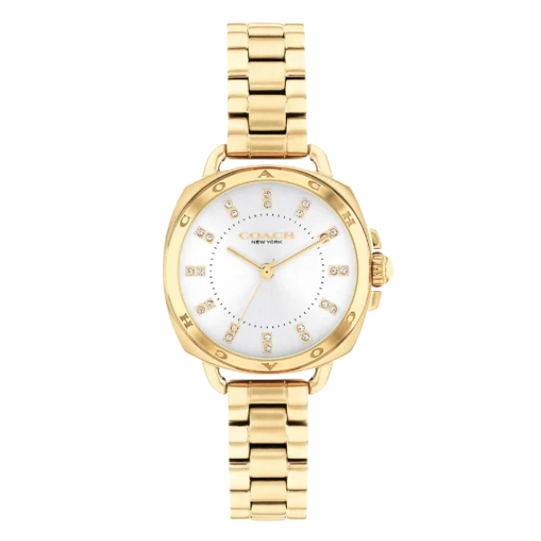 Coach Tatum Gold Stainless Steel Silver Dial Quartz Watch for Ladies - 14504153