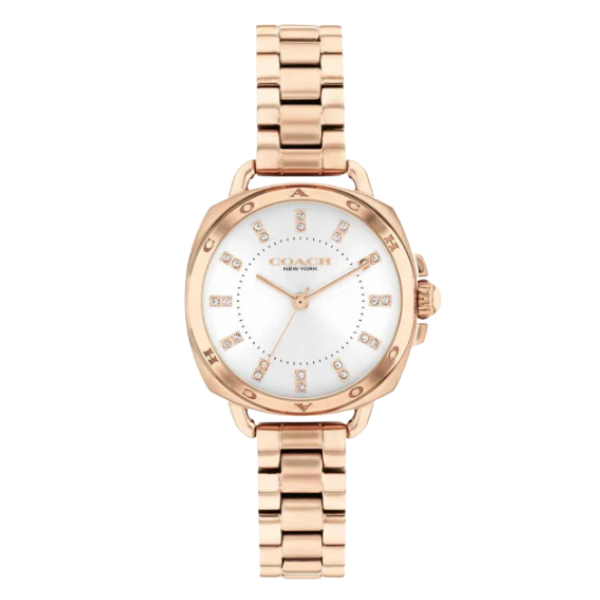 Coach Tatum Rose Gold Stainless Steel Silver Dial Quartz Watch for Ladies - 14504154