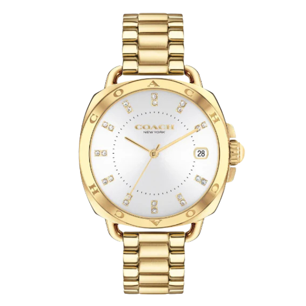Coach Tatum Gold Stainless Steel Silver Dial Quartz Watch for Ladies - 14504157