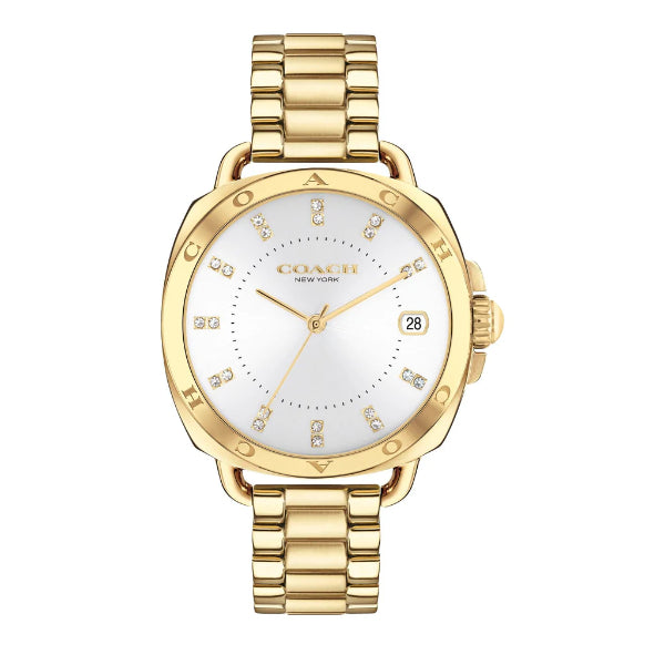 Coach Tatum Gold Stainless Steel Silver Dial Quartz Watch for Ladies - 14504157