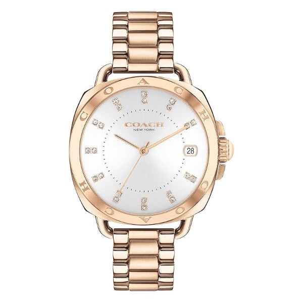 Coach Tatum Rose Gold Stainless Steel Silver Dial Quartz Watch for Ladies - 14504158