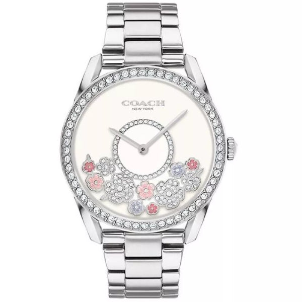 Coach Preston Silver Stainless Steel White Dial Quartz Watch for Ladies - 14503775