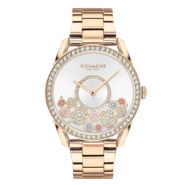 Coach Preston Rose Gold Stainless Steel Silver Dial Quartz Watch for Ladies - 14503776