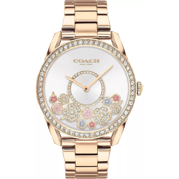 Coach Preston Rose Gold Stainless Steel Silver Dial Quartz Watch for Ladies - 14503776