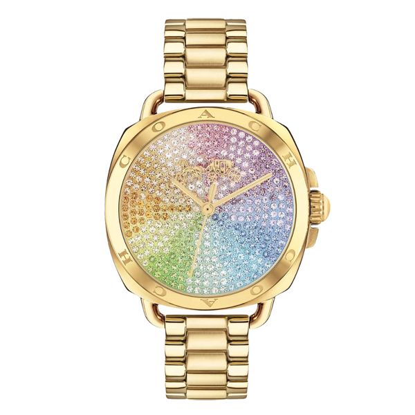 Coach Tatum Gold Stainless Steel Multi Color Dial Quartz Watch for Ladies - 14504167