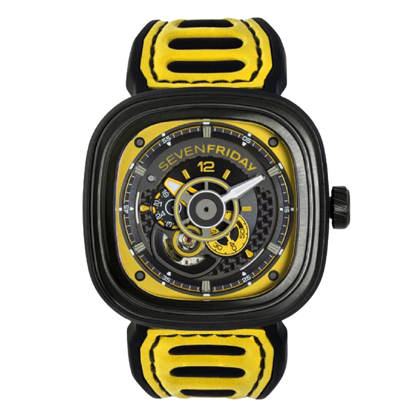 7Friday Yellow Silicone Strap Yellow Dial Automatic Watch for Gents - P3B/03-A105