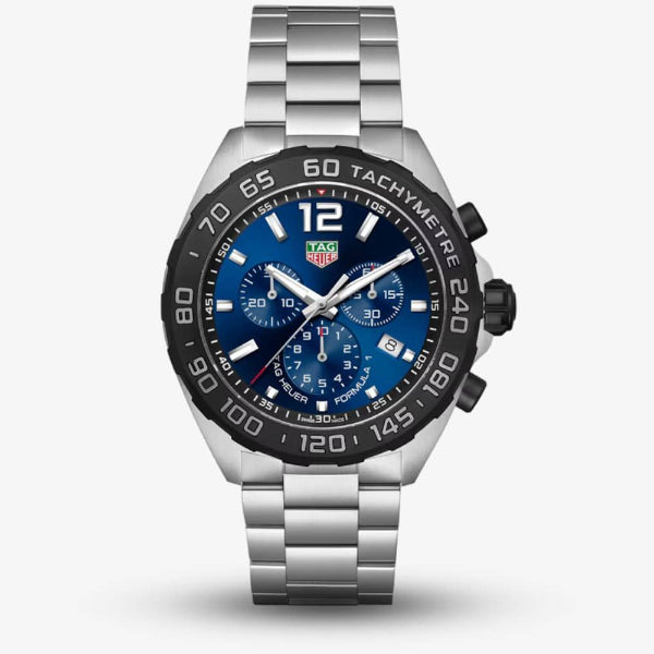 Tag Heuer Formula 1 Silver Stainless Steel Blue Dial Chronograph Quartz Watch for Gents - CAZ101AV.BA0842