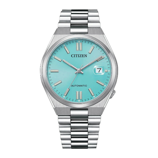 Citizen Tsuyosa Silver Stainless Steel Tiffany Blue Dial Automatic Watch for Gents - NJ015188M