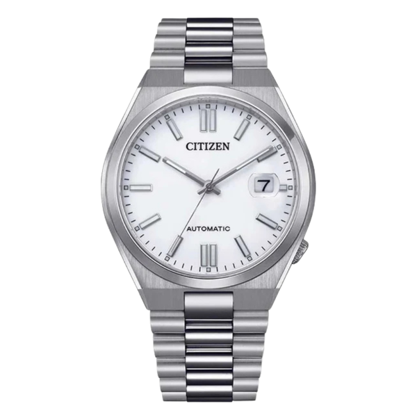 Citizen Tsuyosa Silver Stainless Steel White Dial Automatic Watch for Gents - NJ015081A