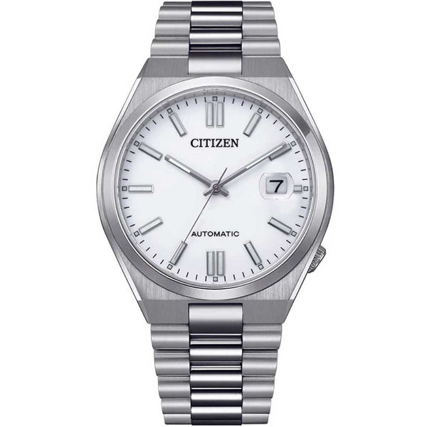 Citizen Tsuyosa Silver Stainless Steel White Dial Automatic Watch for Gents - NJ015081A