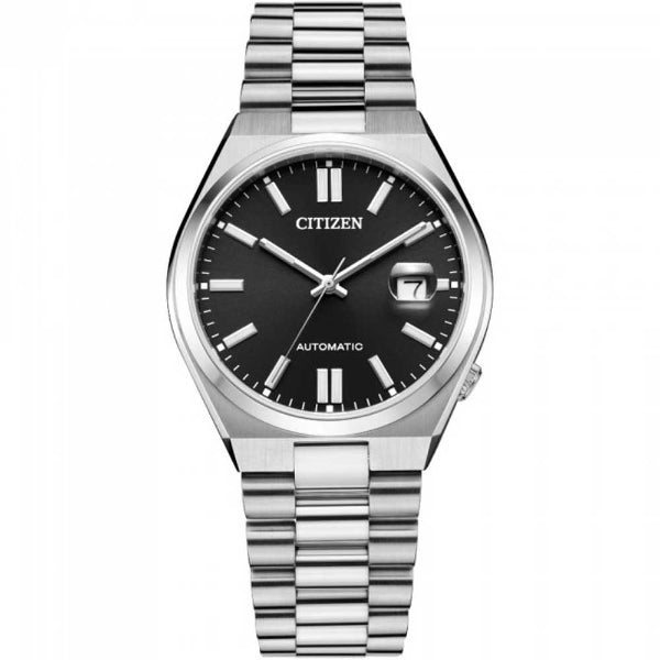 Citizen Tsuyosa Silver Stainless Steel Black Dial Automatic Watch for Gents - NJ015081E