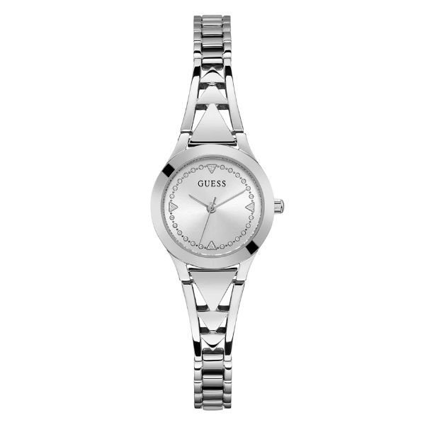 Guess Tessa Silver Stainless Steel Silver Dial Quartz Watch for Ladies - GW0609L1