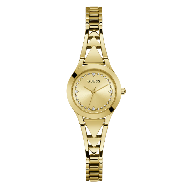 Guess Tessa Gold Stainless Steel Gold Dial Quartz Watch for Ladies - GW0609L2