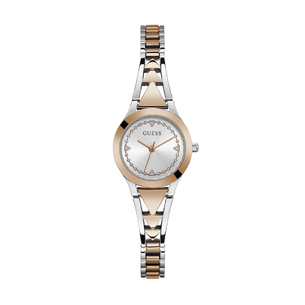 Guess Tessa Two-tone Stainless Steel Silver Dial Quartz Watch for Ladies - GW0609L3