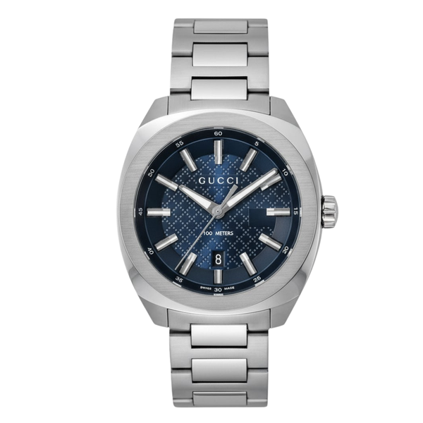Gucci GG2570 Silver Stainless Steel Blue Dial Quartz Watch for Gents - YA142314