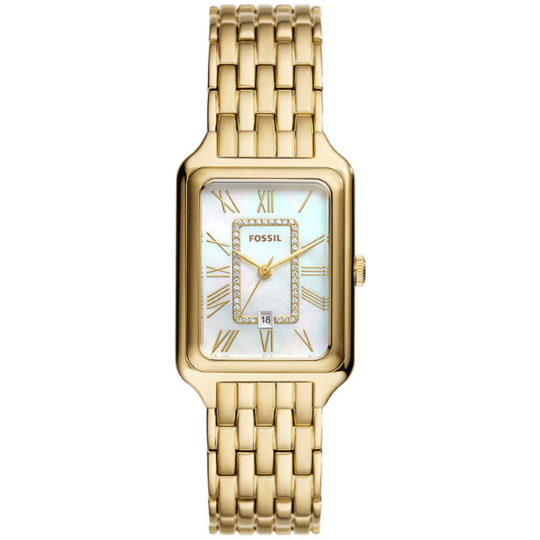 Fossil Raquel Gold Stainless Steel Mother Of Pearl Dial Quartz Watch for Ladies - ES5304