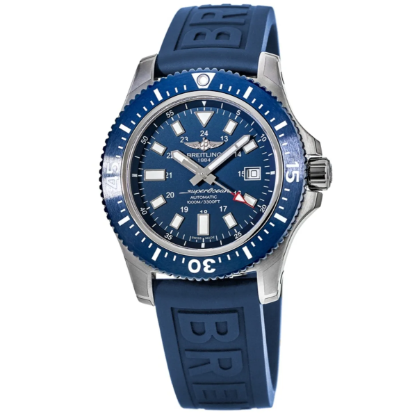 Breitling Superocean II Blue Silicone Strap Blue Dial Automatic Watch for Gents - Y1739316/C959/158S/A20SS.1