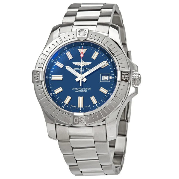 Breitling Avenger Silver Stainless Steel Blue Dial Automatic Watch for Gents - A17318101C1A1