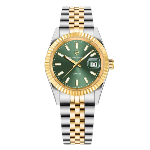 Pagani Two-tone Stainless Steel Green Dial Quartz Watch for Gents - PAGANI PD-1794