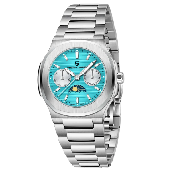 Pagani Design Silver Stainless Steel Tiffany Dial Quartz Watch for Ladies - PD-1786