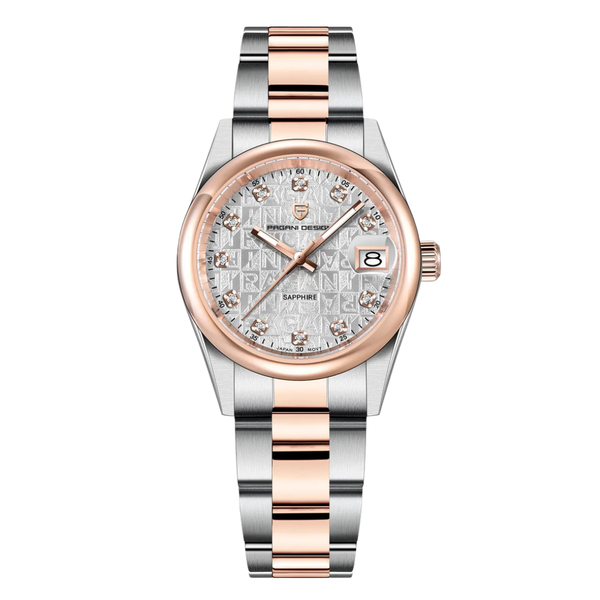 Pagani Design Two-tone Stainless Steel Silver Dial Quartz Watch for Gents - PD-1794